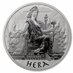 Tuvalu 2022 - Bogowie Olimpu - Hera - 1 uncja - srebrna moneta bulionowa