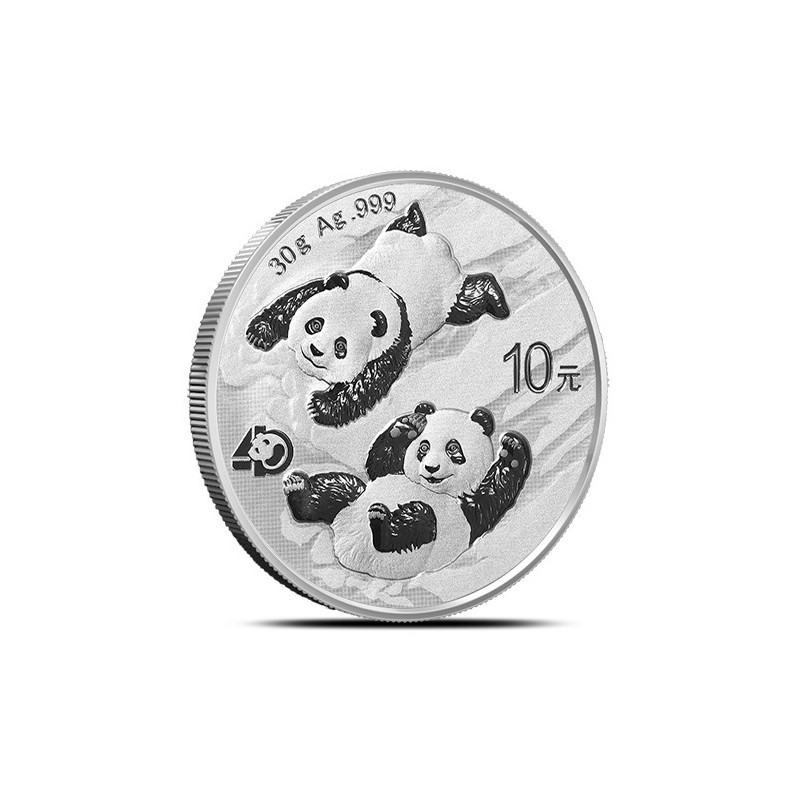 30-gramowa moneta o nominale 10 juanów PANDA wydana w Chinach w 2022