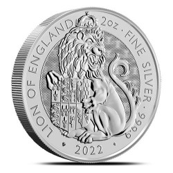 2-uncjowa moneta Lion of England z serii Tudor Beasts wydana w Wielkiej Brytanii w 2022 roku.
Monety w stanie menniczym.


