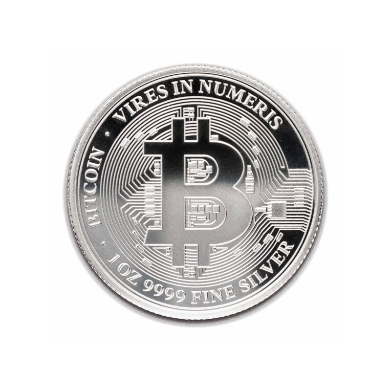 1-uncjowa moneta Bitcoin wydana w Niue w 2022 roku.
