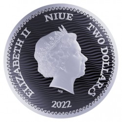1-uncjowa moneta Calico Jack wydana w Niue w 2022 roku.
