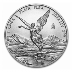 1-uncjowa moneta Mexican Libertad wydana przez Mexican Mint w 2023 roku.
Monety w stanie menniczym.
