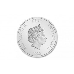 1-uncjowa moneta o nominale 2 NZD wydana w Niue w 2022 roku.
Monety z rynku wtórnego z możliwymi rysami i/lub śladami patyny.