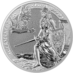 1-uncjowa moneta Germania wydana przez Germania Mint w 2022 roku.
Monety w stanie menniczym.