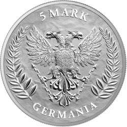 1-uncjowa moneta Germania wydana przez Germania Mint w 2022 roku.
Monety w stanie menniczym.