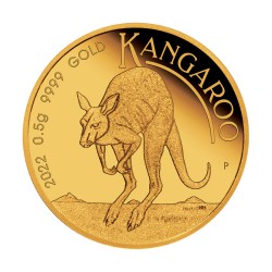 1/2-gramowa złota moneta o nominale 2$ KANGAROO wydana w Australii w 2022 roku.
Monety w stanie menniczym zapakowane w widoczną na zdjęciu Certicard