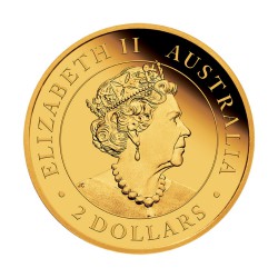 1/2-gramowa złota moneta o nominale 2$ KANGAROO wydana w Australii w 2022 roku.
Monety w stanie menniczym zapakowane w widoczną na zdjęciu Certicard