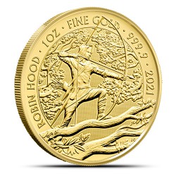 Moneta w stanie menniczym, prosto od producenta, zawierająca 1 uncję trojańską czystego złota .9999
Monety wysyłane w kapslach ochronnych