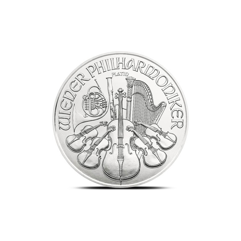 Platynowa Moneta Austriackich Filharmoników była jedną z pierwszych większych platynowych monet bulionowych wprowadzonych na kontynent europejski. Platynowa wersja monety bulionowej zadebiutowała w 2016 roku. Wartość nominalna 100 euro jest wspierana przez Republikę Austrii. Na awersie znajdują się organy piszczałkowe w Musikverein. Rewers przedstawia różne instrumenty muzyczne.