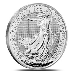 1-uncjowa moneta Britannia wydana w Wielkiej Brytanii. Monety z rocznika 2022.
Monety z rynku wtórnego, możliwe rysy i/lub patyna.