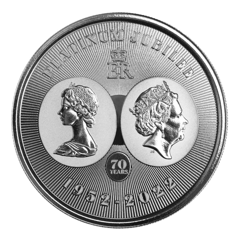 Moneta zostanie udostępniona do sprzedaży 1 października 2022r.
Moneta upamiętnia 70. rocznicę wstąpienia na tron królowej Elżbiety II, wydana w limitowanym nakładzie 7.000 sztuk