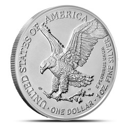 1-uncjowa moneta Amerykański Orzeł wydana w Stanach Zjednoczonych. Monety z rocznika 2021 typ 2 w bardzo dobrym stanie.
