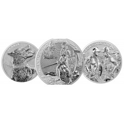 Zestaw monet Germania Mint 2022: Fenrir, Knights of the Past, Germania - razem 4 uncje srebra