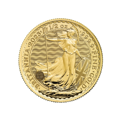 Moneta w stanie menniczym, prosto od producenta, zawierająca 1/2 uncji trojańskiej czystego złota .9999
Monety wysyłane w kapslach ochronnych