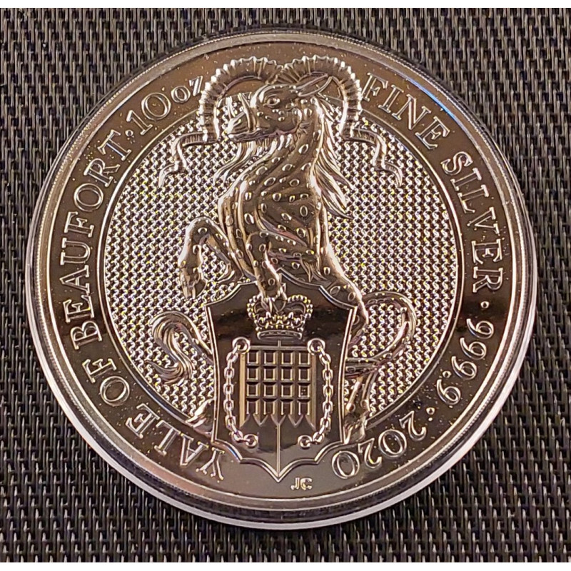 10-uncjowa moneta srebrna o nominale 10 funtów YALE OF BEAUFORT wydana w Wielkiej Brytanii w 2020 roku.
Moneta w bardzo dobrym stanie.