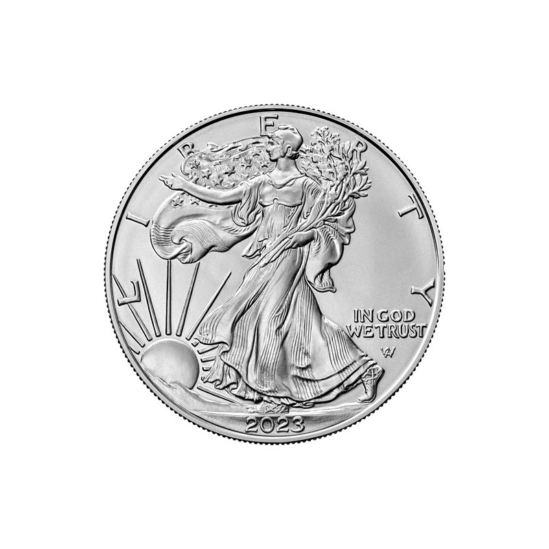 1-uncjowa moneta Amerykański Orzeł wydana w Stanach Zjednoczonych w 2023 roku.