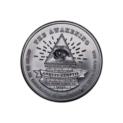 Srebrna moneta o unikatowym wzorze, jest piątą z serii - Przebudzenie. Pochodząca od producenta Sunshine Mint. 