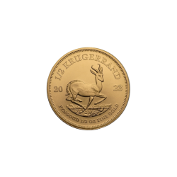 Moneta w stanie menniczym, prosto od producenta, zawierająca 1/2 uncji czystego złota .9999
Monety wysyłane w kapslach ochronnych