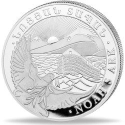 1-uncjowa moneta Arka Noego wydana w Armenii w 2023 roku.
Monety w stanie menniczym.