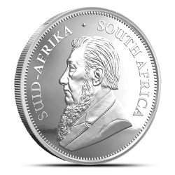 1-uncjowa moneta Krugerrand wydana w RPA.
Monety z różnych roczników w stanach okołomenniczych