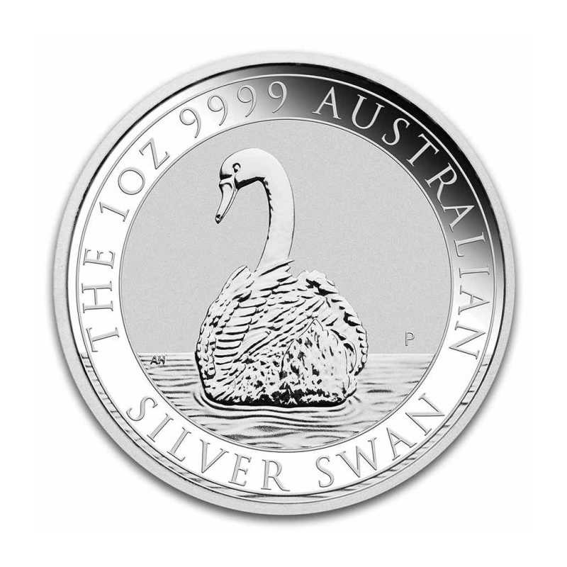 1-uncjowa moneta Swan Łabędź wydana w Australii w 2023 roku.