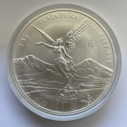 1-kilogramowa moneta Mexican Libertad wydana przez Mexican Mint w 2010 roku.
Moneta w kapslu, w bardzo dobrym stanie