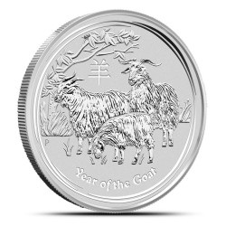 1-uncjowa moneta Rok Kozy wydana w Australii w 2015 roku.
Monety w stanie menniczym wysyłane w kapslach.