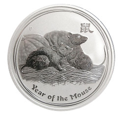 1-uncjowa moneta Rok Myszy wydana w Australii w 2008 roku.
Monety w stanie menniczym wysyłane w kapslach.