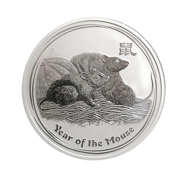 1-uncjowa moneta Rok Myszy wydana w Australii w 2008 roku.
Monety w stanie menniczym wysyłane w kapslach.