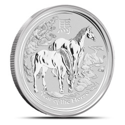 2-uncjowa moneta Rok Konia wydana w Australii w 2014 roku
Monety w stanie menniczym wysyłane w kapslach.