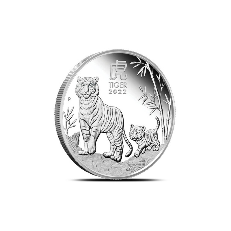 2-uncjowa moneta Rok Tygrysa wydana w Australii w 2022 roku
Monety w stanie menniczym, wysyłane w kapslach