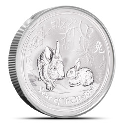 2-uncjowa moneta Rok Królika wydana w Australii w 2011 roku.
Monety w stanie menniczym wysyłane w kapslach.