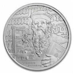 Ósme wydanie z serii Ikony Inspiracji zawiera piękny projekt ku czci Gutenberga.
Limitowany nakład: 10.000 sztuk
Monety w kapslach