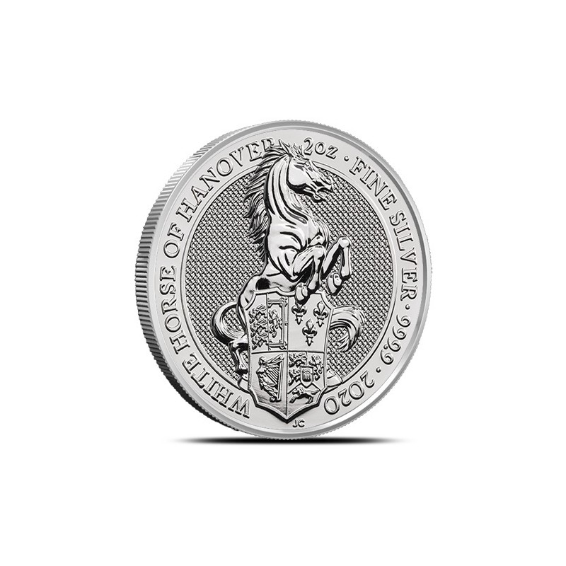 2-uncjowa moneta White Horse of Hanover wydana w Wielkiej Brytanii w 2020 roku.
Monety w stanie menniczym.


