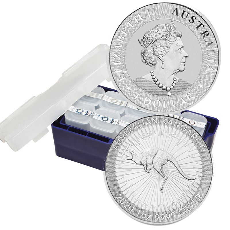Zestaw zawierający 250 sztuk 1-uncjowych monet o nominale 1$ KANGAROO wydanych w Australii w 2024 roku.
Monety zapakowane w nie otwieranym monsterbox.