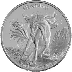 1-uncjowa srebrna moneta o nominale 5 NZD MUSTANG wydana przez Tokelau w 2024 roku.
Monety w stanie menniczym wysyłane w kapslach ochronnych
Limitowany nakład 500.000 sztuk