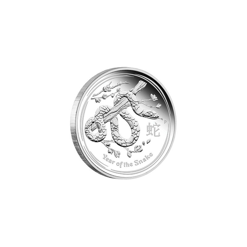 1-uncjowa moneta Rok Węża wydana w Australii w 2013 roku
Monety w stanie menniczym wysyłane w kapslach.