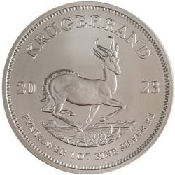 1-uncjowa moneta Krugerrand wydana w RPA w 2023 roku.
Monety w bardzo dobrym stanie