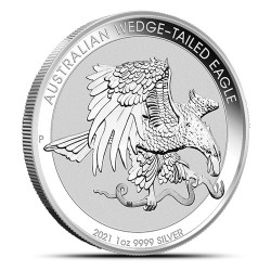 1-uncjowa moneta WEDGE-TAILED EAGLE w kapslu wydana w Australii w 2021 roku.
Monety w stanie menniczym.
Opakowanie: kapsel