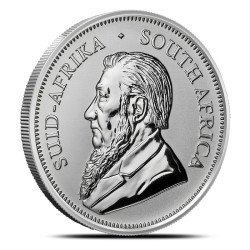 1-uncjowa moneta Krugerrand wydana w RPA w 2021 roku.
Moneta w bardzo dobrym stanie