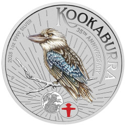 1-uncjowa moneta o nominale 1$ KOOKABURRA wydana w Australii w 2025 roku w wersji okolicznościowej z okazji Targów Numizmatycznych w Berlinie
Monety w stanie menniczym.
Nakład: 2500 sztuk