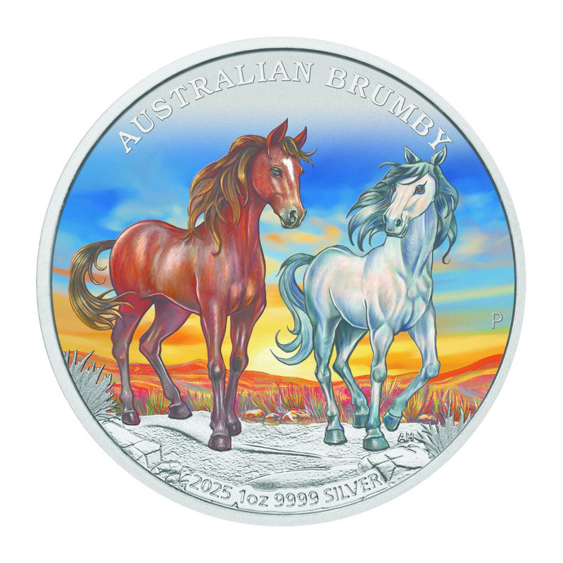 1-uncjowa moneta o nominale 1$ BRUMBY wydana w Australii w 2025 roku.
Monety w stanie menniczym w wersji kolorowej
Opakowanie: ozdobne pudełko