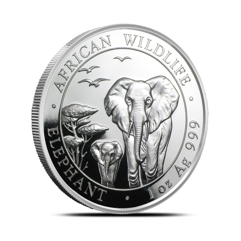 1-uncjowa moneta o nominale 100 shillings ELEPHANT wydana w Somalii w 2015 roku.
Na monetach możliwe milk spoty
Opakowanie: kapsel