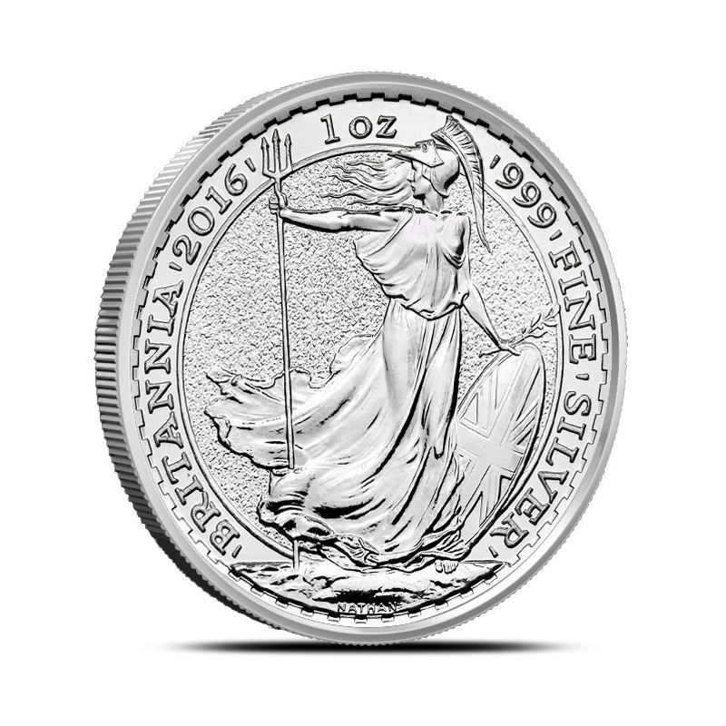 1-uncjowa moneta Britannia wydana w Wielkiej Brytanii. Monety z rocznika 2016.
Moneta w dobrym stanie