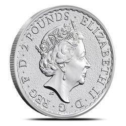 1-uncjowa moneta Britannia wydana w Wielkiej Brytanii. Monety z rocznika 2016.
Moneta w dobrym stanie