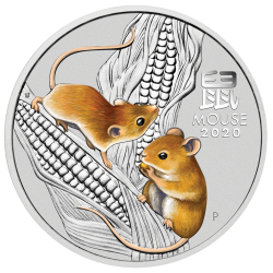 Rok Myszy 2020 - 1/2 uncja srebra kolorowa