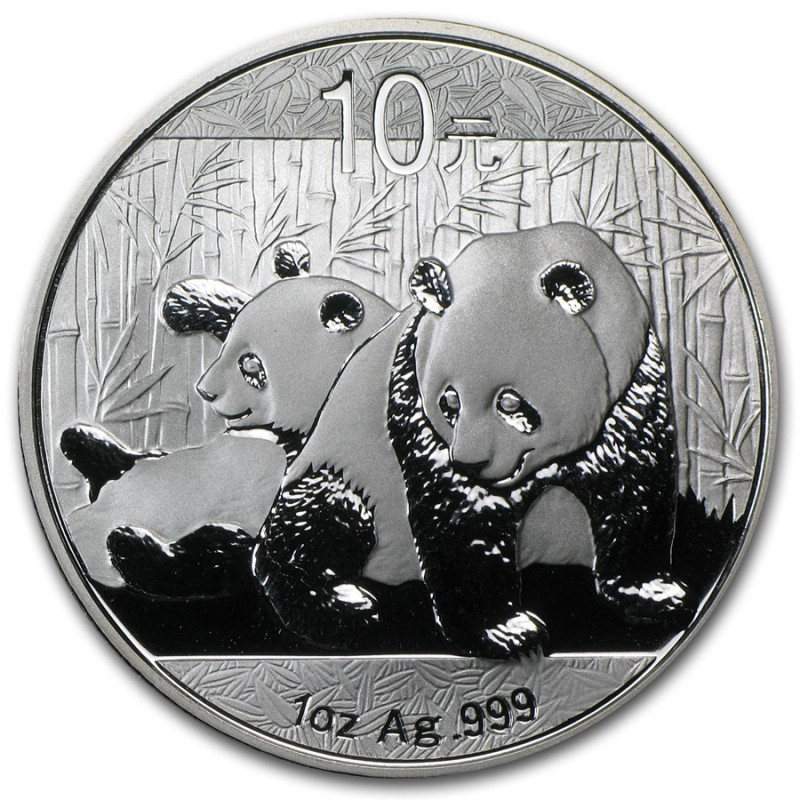 1-uncjowa moneta o nominale 10 juanów PANDA wydana w Chinach w 2010 roku.
Monety w stanie menniczym.
Opakowanie: kapsel