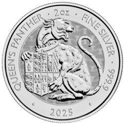 Pantera Królewska 2025 - Bestie Tudorów - moneta 2 uncje srebra