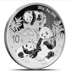 Chińska Panda 2025 - moneta 30 gram srebra