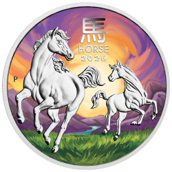 Lunar III: Rok Konia 2026 ANDA - 1 uncja srebra kolorowana